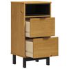 vidaXL Bedside Cabinet "FLAM" 40x35x80 cm Solid Wood Pine