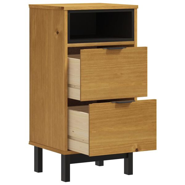 vidaXL Bedside Cabinet "FLAM" 40x35x80 cm Solid Wood Pine