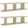 vidaXL Wall Shelves 2 pcs Sonoma Oak 75x18x20 cm Engineered Wood