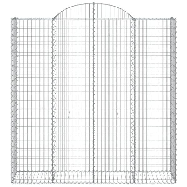 vidaXL Arched Gabion Baskets 9 pcs 200x50x200/220 cm Galvanised Iron