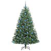 vidaXL Artificial Hinged Christmas Tree Green 180 cm PVC and Metal