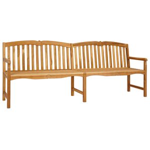 vidaXL Handcarved Rose Bench 228 x 61 x 94.5 cm Solid Teak Wood