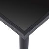 vidaXL Dining Table Black 180x90x75 cm Tempered Glass