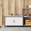 vidaXL Kitchen Storage with Shelf White 90 x 50 x 53 cm Steel