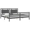 vidaXL Bed Frame without Mattress Grey 200x200 cm Solid Wood