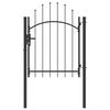 vidaXL Garden Gate with Lock Grey 100 x 150 cm Steel
