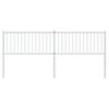 vidaXL Metal Replace Headboard White 200 cm