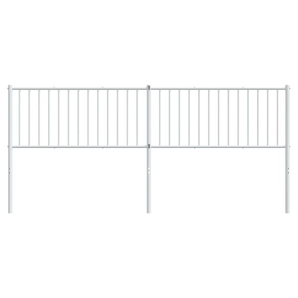 vidaXL Metal Replace Headboard White 200 cm