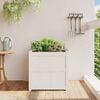 vidaXL Garden Planter White 60x60x60 cm Solid Wood Pine