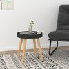vidaXL Side Table Black 38x38x40 cm Engineered Wood&Solid Wood Pine