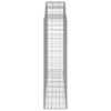 vidaXL Arched Gabion Baskets 8 pcs 200x50x160/180 cm Galvanised Iron