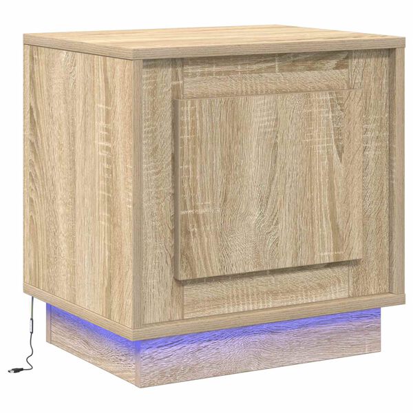 vidaXL Bedside Cabinet Sonoma Oak 44 x 34.5 x 45 cm Engineered Wood