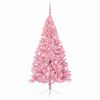 vidaXL Artificial Pre-lit Christmas Tree with 300 LEDs Pink 180 cm PVC