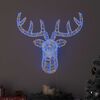 vidaXL Reindeer Head with 140 LEDs Blue 68 x 36.5 x 62.5 cm Acrylic