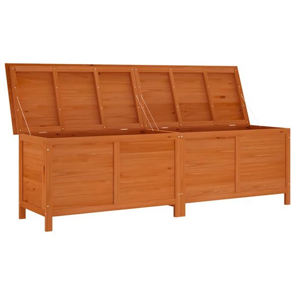 vidaXL Garden Storage Box Brown 198.5x50x56.5 cm Solid Wood Fir