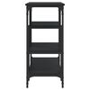 vidaXL Console Table with Shelves Black 100x35x75 cm