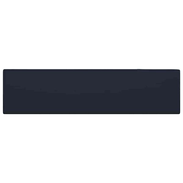 vidaXL Bathroom Sink with Overflow Ceramic Dark Blue