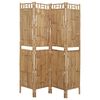 vidaXL 4-Panel Room Divider Bamboo 160x180 cm
