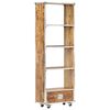 vidaXL Book Cabinet 56x28x163 cm Solid Rough Mango Wood