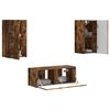 vidaXL TV Cabinet Set Wall-mounted 6 pcs Smoked Oak Engineered Wood
