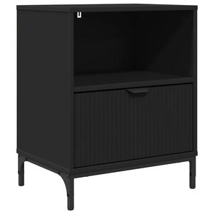 vidaXL Bedside Cabinet Black 49 x 36 x 61 cm Engineered wood