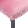 vidaXL Dining Chairs 2 pcs Pink Velvet