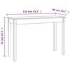 vidaXL Console Table White 110x40x75 cm Solid Wood Pine