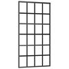 vidaXL Sliding Door with Hardware Set Black 102x205 cm ESG Glass