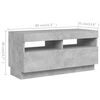 vidaXL TV Cabinet with LED Lights Concrete Grey 260x35x40 cm