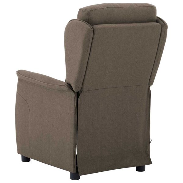 vidaXL Massage Chair with Cushion Taupe 67.5 x 93.5 x 101.5 cm Fabric