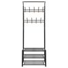vidaXL Clothes Rack with Shoe Storage 68x32x182.5 cm Black