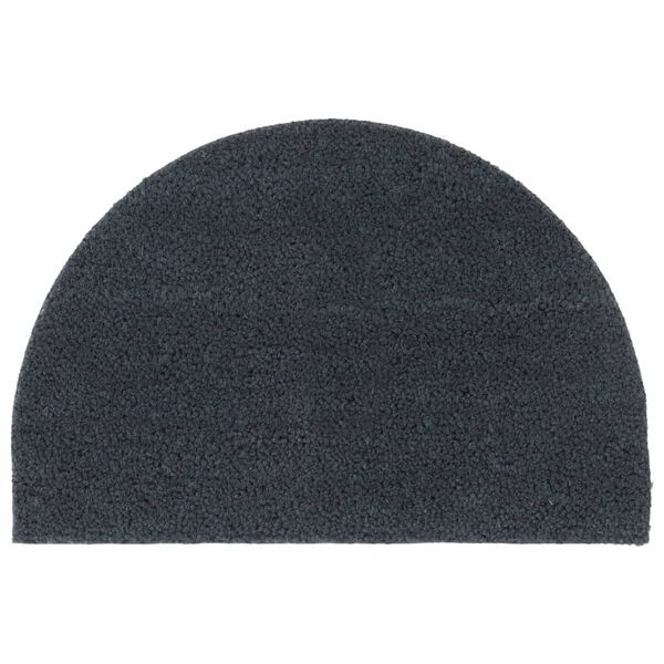 vidaXL Door Mat Dark Grey Half Round 40x60 cm Tufted Coir