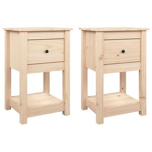 vidaXL Bedside Cabinets 2 pcs 40x35x61.5 cm Solid Wood Pine