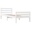 vidaXL Bed Frame without Mattress White Solid Wood 90x200 cm