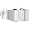 vidaXL Garden Shed 257x298x178 cm Metal Anthracite
