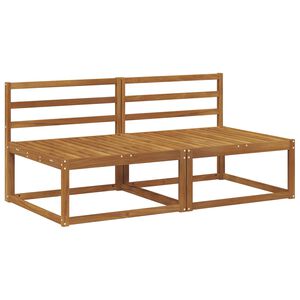 vidaXL 2 Piece Outdoor Middle Sofa Natural 158 x 83 x 73 cm