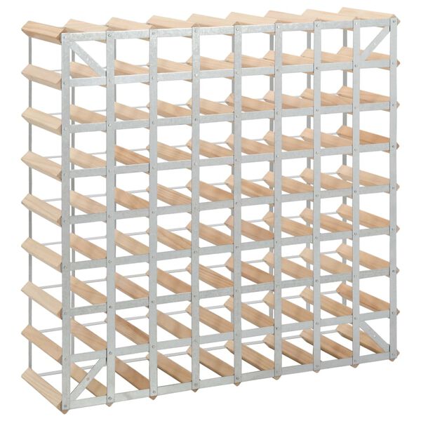 vidaXL Wine Rack for 72 Bottles Solid Pinewood