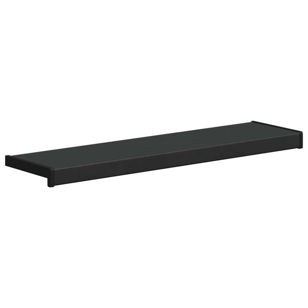 vidaXL Window Sill Black with Wood Grain 100 x 25 x 4.5 cm PVC