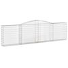 vidaXL Arched Gabion Baskets 6 pcs 400x30x100/120 cm Galvanised Iron