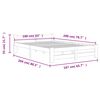 vidaXL Bed Frame without Mattress Dark Grey Solid Pine Wood 160x200 cm