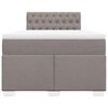 vidaXL Box Spring Bed with Mattress Taupe 120x190 cm Fabric