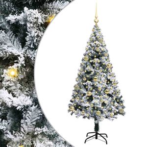vidaXL Artificial Christmas Tree with 150 LEDs with Stand White 150 cm