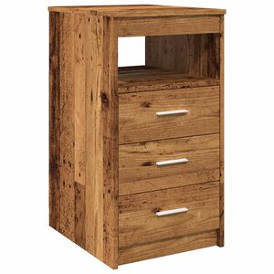 vidaXL Drawer Cabinet Old Wood 40x50x76 cm Engineered Wood