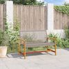 vidaXL Garden Bench Grey 112 cm Poly Rattan and Acacia Wood