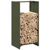 vidaXL Firewood Rack Olive Green 40x30x80 cm Cold-rolled steel