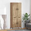 vidaXL Highboard Artisan Oak 69.5 x 34 x 180 cm Engineered Wood