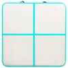 vidaXL Inflatable Gymnastics Mat with Pump 200x200x10 cm PVC Green