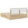 vidaXL Bed Frame Sonoma Oak 200 x 200 cm Engineered Wood