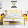 vidaXL Bedside Cabinets 2 pcs Mustard Yellow 34.5x39x62 cm Steel