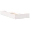 vidaXL Bed Frame White 90 x 190 cm Solid Pine Wood